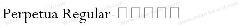 Perpetua Regular字体转换